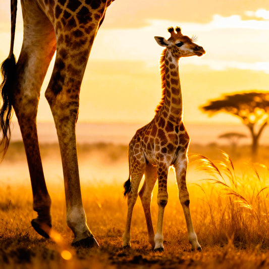 🦒 Affiche “Girafon” — Lumière de Savane