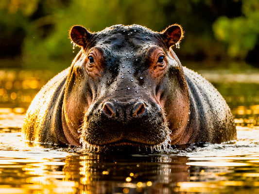 🦛 Affiche “Hippopotame” — Force du fleuve