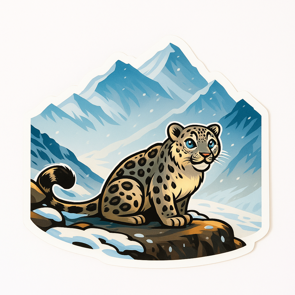 🐆 Silhouette “Bébé Léopard des Neiges” — Collection Silhouettes Equity