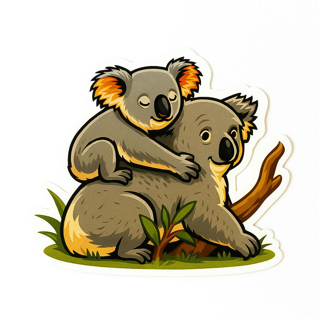 🐨 Silhouette “Maman et Bébé Koala” — Collection Silhouettes Equity