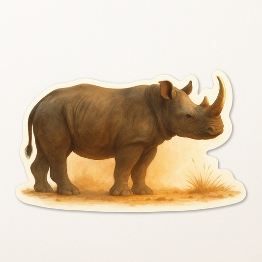 🦏 Silhouette “Bébé Rhinocéros” — Collection Silhouettes Equity