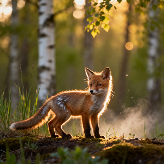 🦊 Affiche “Bébé Renard Roux” — Lueur du Sous-Bois