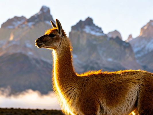 🦙 Affiche “Guanaco des Andes” — Souffle de la Cordillère