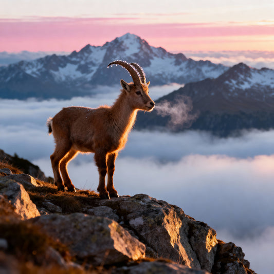 🦌 Affiche “Jeune Bouquetin” — Prince des Cimes