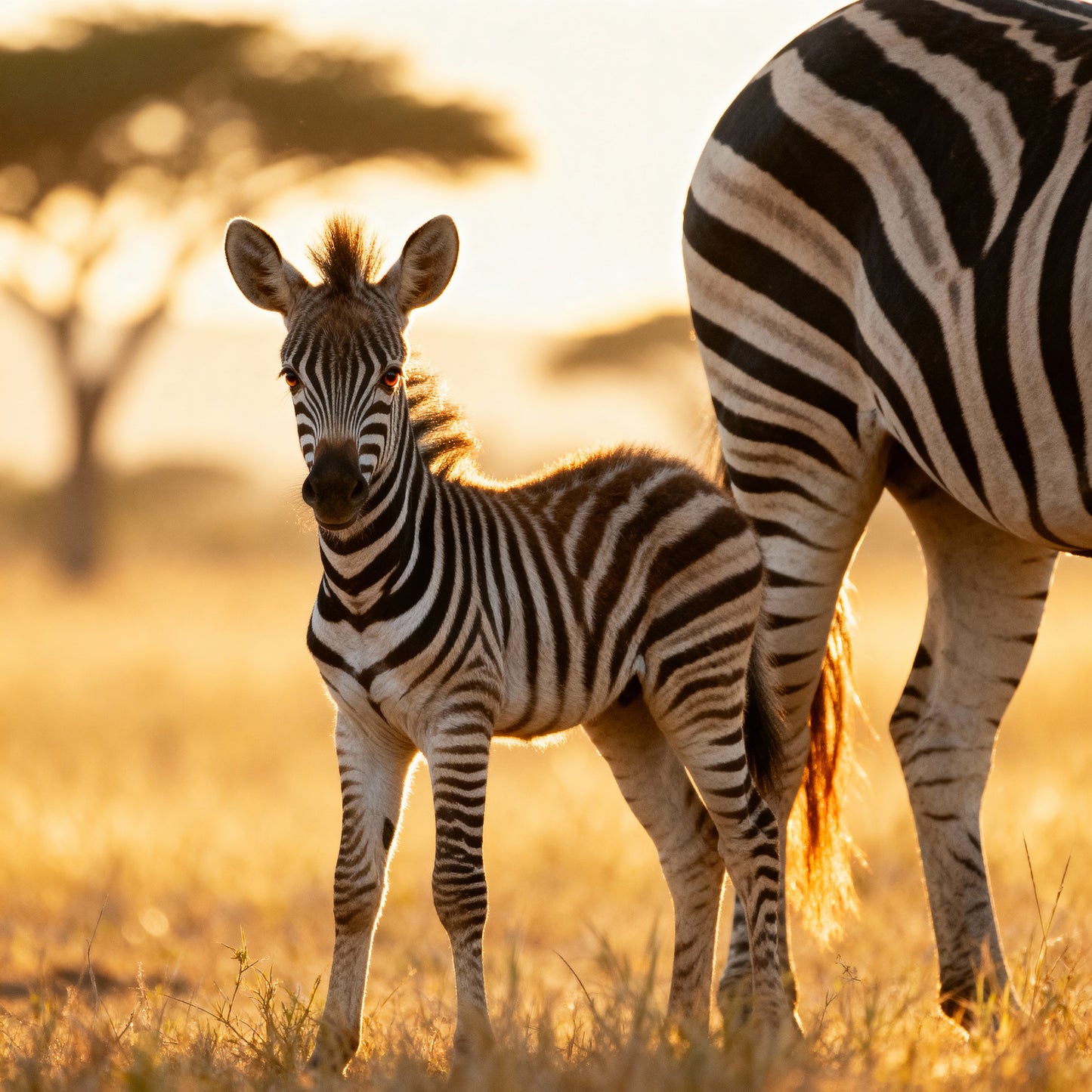 🦓 Affiche “Bébé Zèbre” — Lignes de Lumière