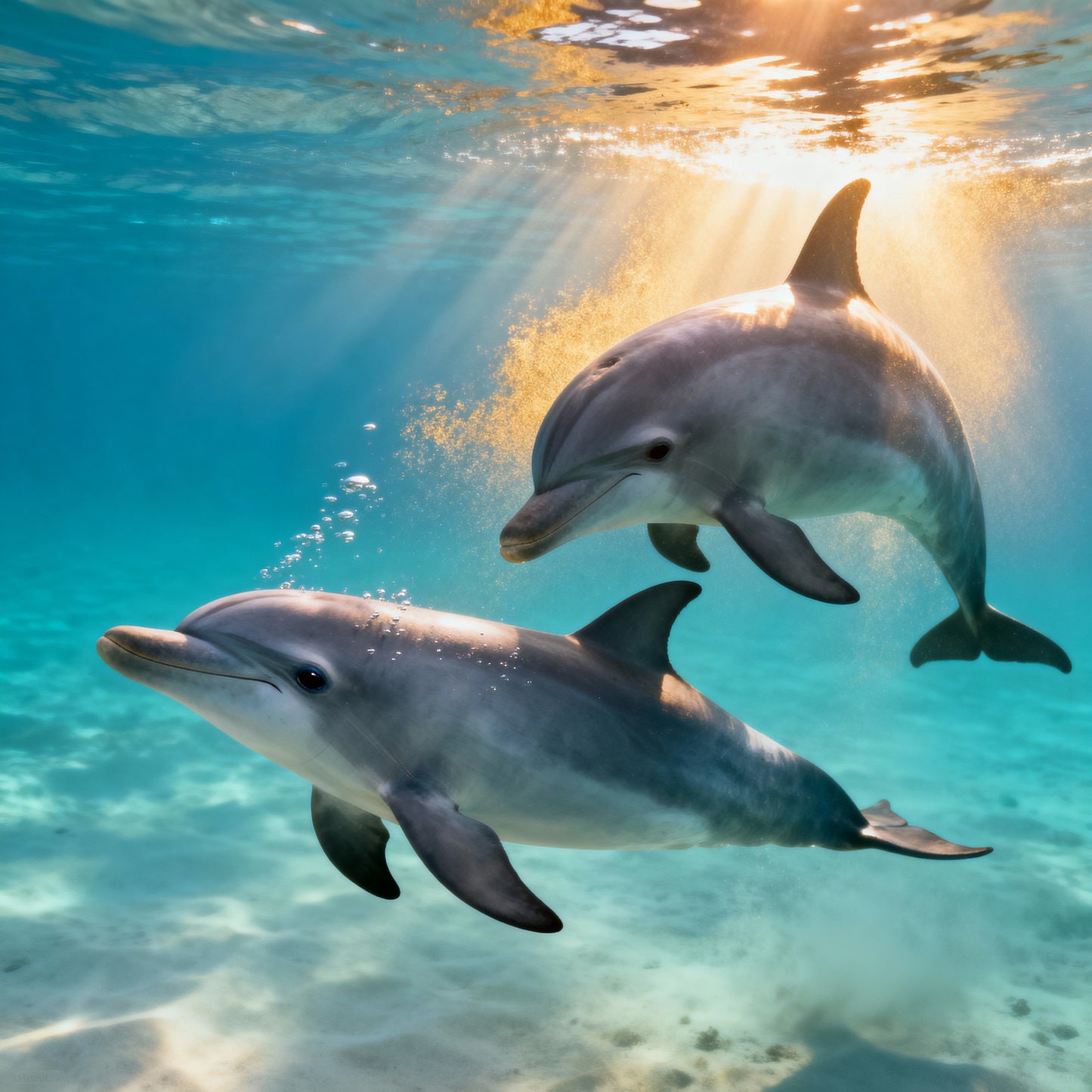 🐬 Affiche “Dauphins” — Esprits de l’Océan