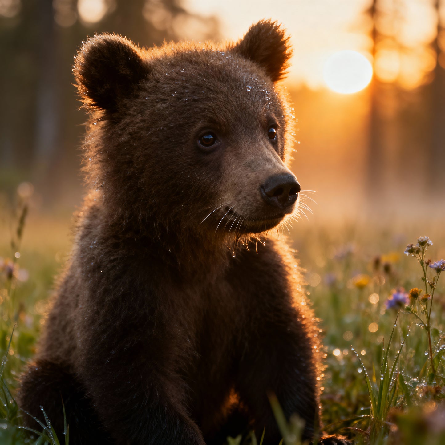 🐻 Affiche “Ourson Brun” — Lumière du Nord