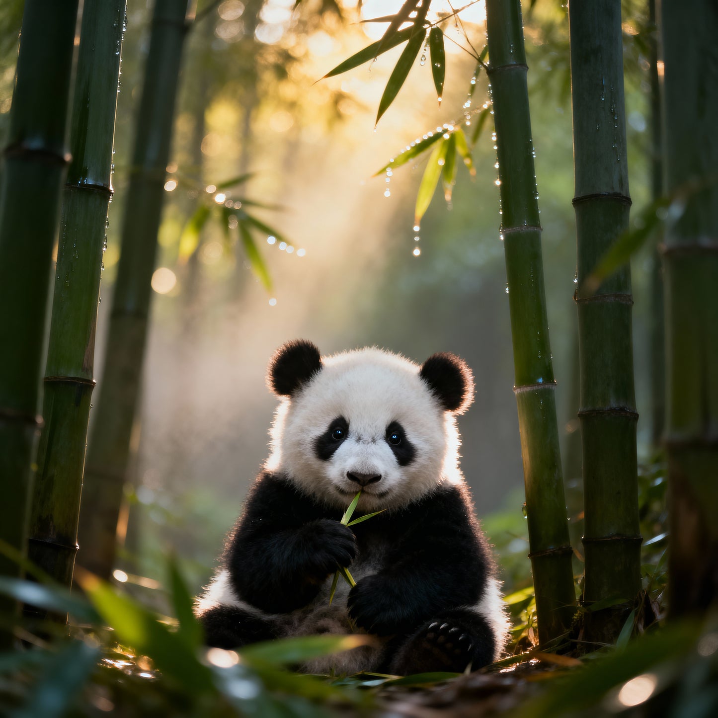 🐼 Affiche “Bébé Panda” — Lumière du Bambou