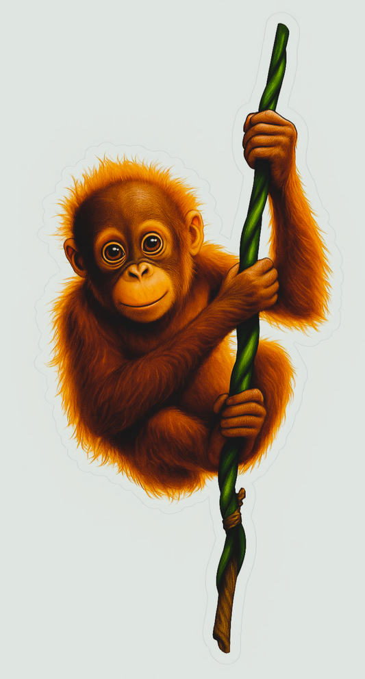 🦧 Silhouette “Bébé Orang-Outan” — Collection Silhouettes Equity